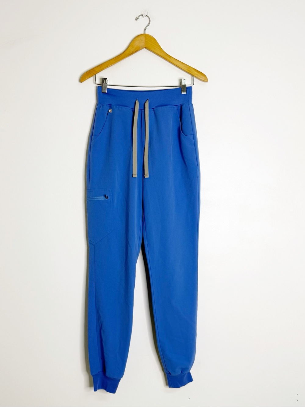 FIGS Zamora High Rise Jogger Scrub Pants XS Tall Blue Technical Collection